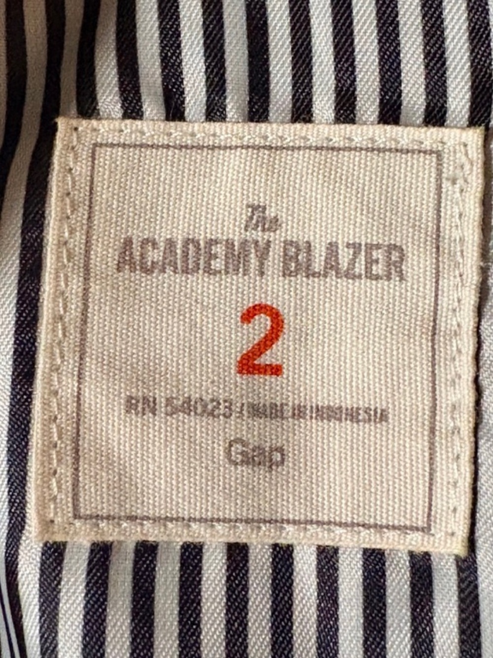 Gap Academy Blazer Womens 2 Navy Polka Dot Office Jacket - Picture 7 of 8